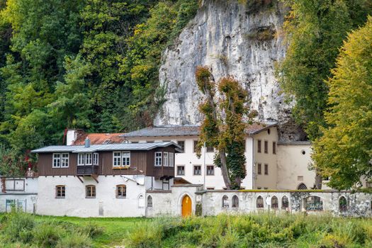 Franciscan Monastery (Einsiedelei Klösterl) at Danube river near Kelheim, Bavaria, Germany