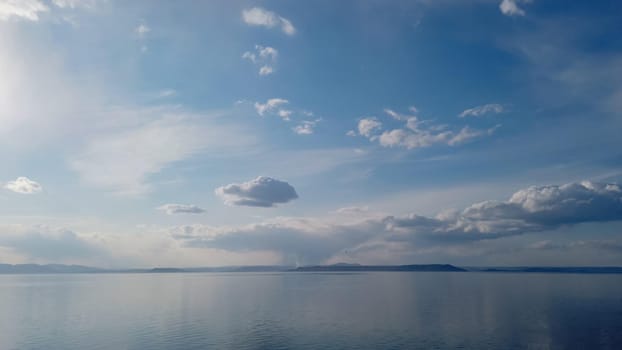 Beautiful seascape in blue tones. Without people