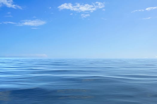 Seascape with blue sea and sky.