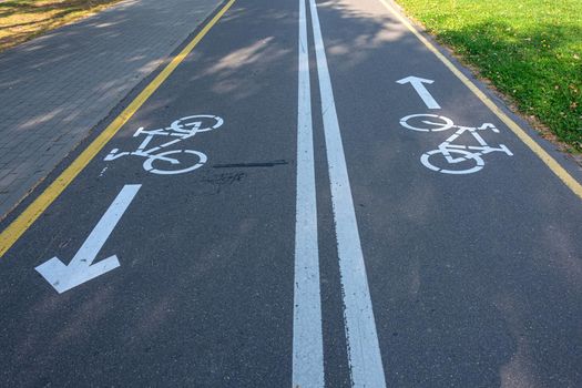 Bike path. Stock image for illustrating articles, blogs, and messengers