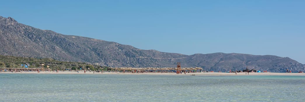 seascape. Beach by the sea in a mountainous area. Stock photo