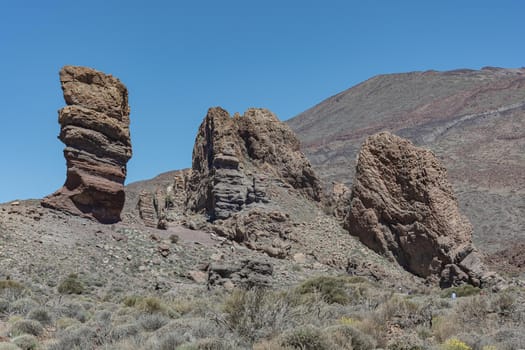 Mountain landscape.Teide finger near the Teide volcano (Tenerife, Spain). Stock photo