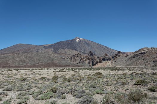 Mountain landscape. Surroundings near the Teide volcano (Tenerife, Spain). Stock photo