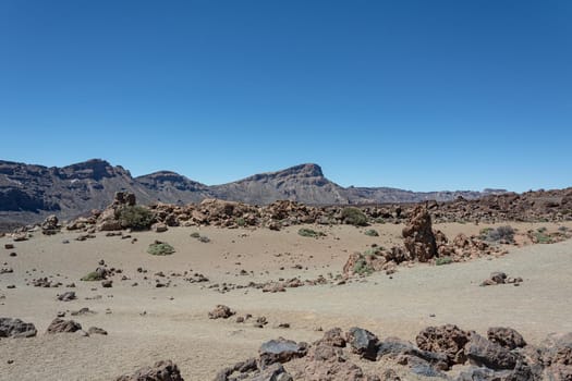 Mountain landscape. Desert foothills, rocky terrain. Stock photo