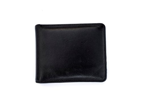 Black wallet isolated on white background