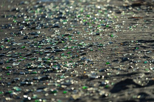 Natural background of sea glass.