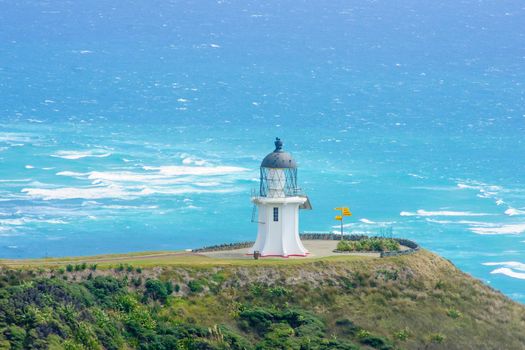 View of the Cape Reinga lighthouse, Northland, North Island, New Zealand
