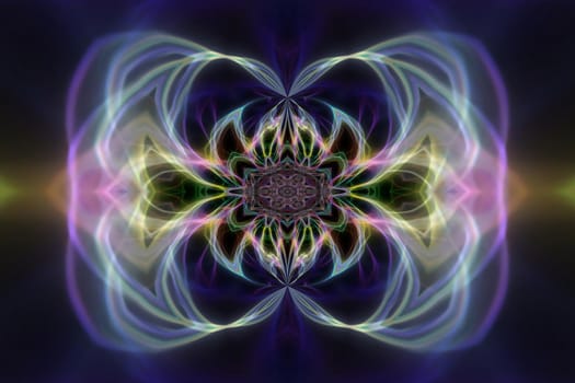 Abstract multicolored fractal neon background.