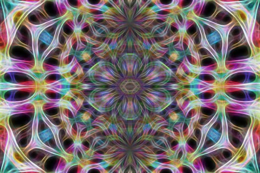 Abstract multicolored fractal neon background.