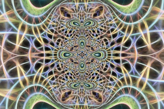 Abstract multicolored fractal neon background.