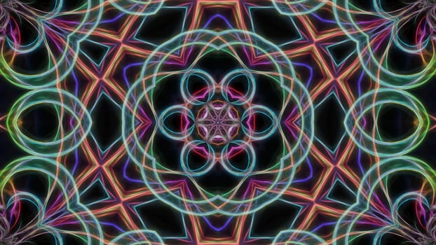 Abstract multicolored fractal neon background.
