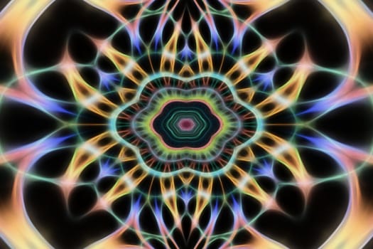 Abstract multicolored fractal neon background.
