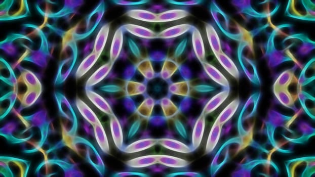Abstract neon blurry patterned symmetrical background. For design and network