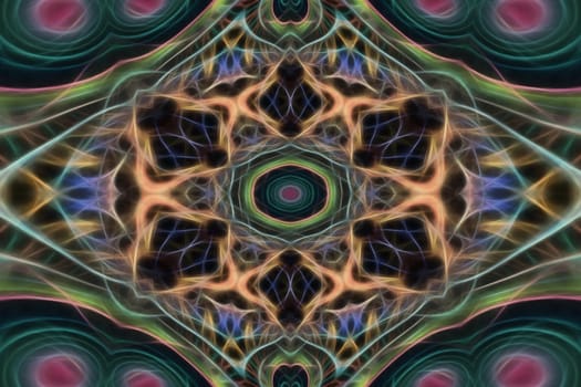 Abstract multicolored fractal neon background.