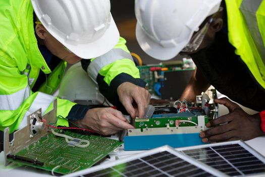 maintenance engineer, Solar energy systems engineer perform analysis solar panels