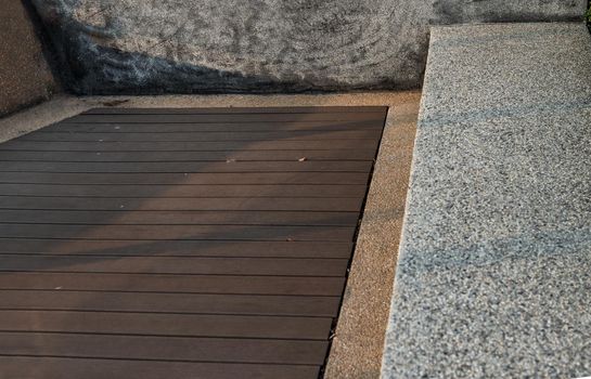 WPC terrace decking boards for background.for background. Copy space, No focus, specifically.