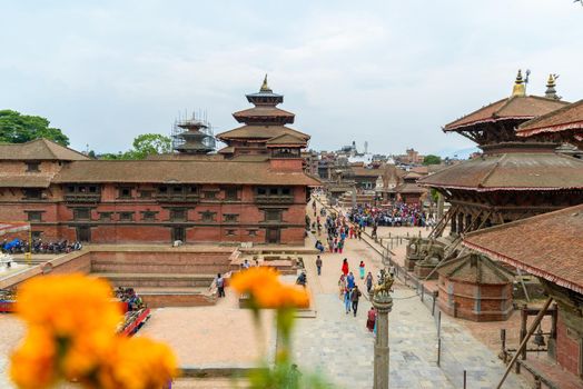 PATAN, NEPAL - CIRCA JUNE 2016: Patan Durbar Square is a UNESCO World Heritage Site.