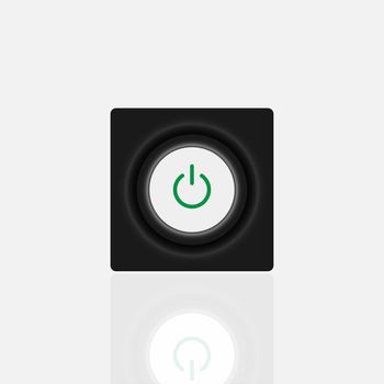 On Off Push style power buttons, The Off buttons are enclosed in green with Shadow,