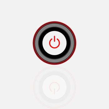 On Off Push style power buttons with a black background. The Off buttons are enclosed in a red circle and red neon round