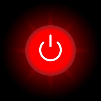 On Off Push style power buttons, The Off buttons are enclosed in red, with shiny background