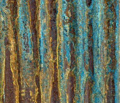 Closeup Rusted Galvanized iron plate, texture for background