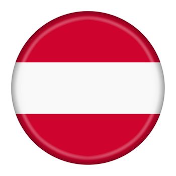 An Austria button isolated on white with clipping path 3d illustration