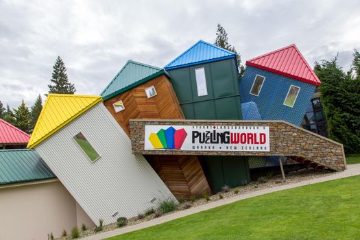 Wanaka, New Zealand - March 24, 2015: Exterior view of Puzzling World