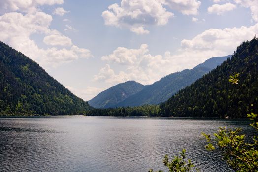 Beautiful view of the lake Plansee. Austria