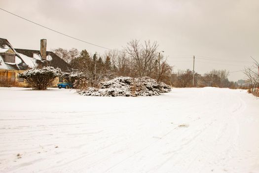 winter surrealism landscape photography in London Canada . High quality photo