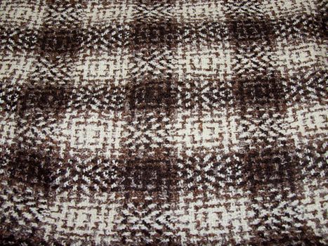 Brown wool plaid plaid close-up.Texture or background