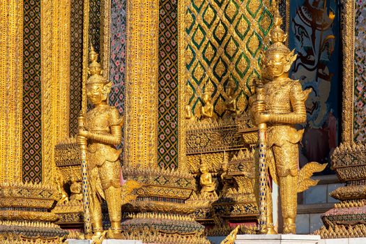 Temple of the Emerald Buddha or Wat Phra Kaew temple in Bangkok,Thailnd