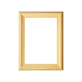 Nature Wood photo frame isolated on white background with clipping path