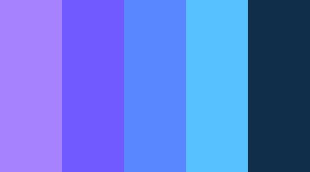 Basic blue to purple color palette illustration.