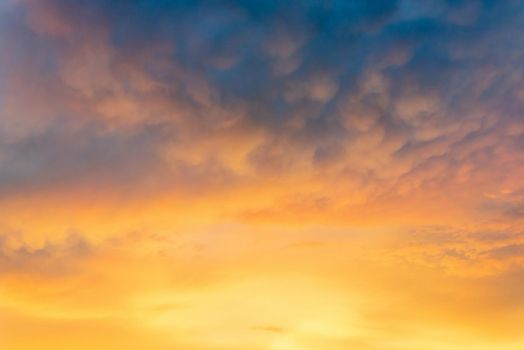 Colourful nature sky during sunset in summer season