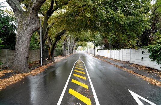 Cape Town, South Africa - 16 April 2020 : Empty streets of Cape town, South Africa during the lock down.