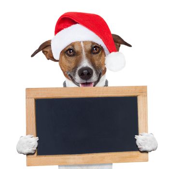 christmas banner placeholder dog wood board