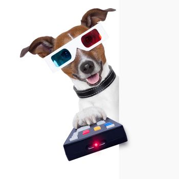 3d glasses movie dog with remote control