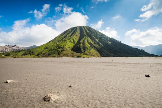 Mount Batok volcanoes in Bromo Tengger Semeru National Park, East Java, Indonesia.