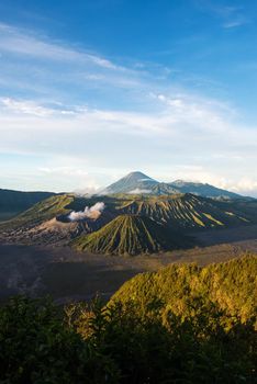 Mount Bromo volcanoes in Bromo Tengger Semeru National Park, East Java, Indonesia.

