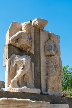 Ancient ruins in Ephesus Turkey, Ephesus contains the ancient largest collection of Roman ruins in the eastern,Turkey