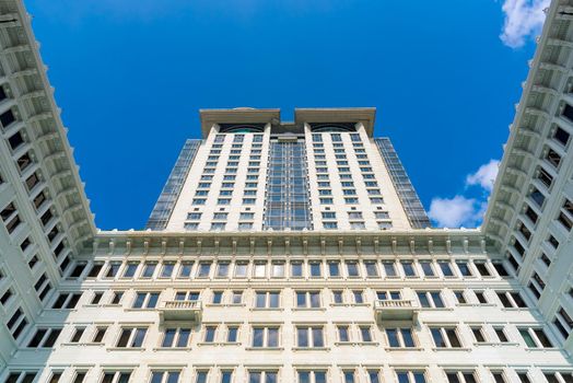 Modern building in public park at Hong Kong