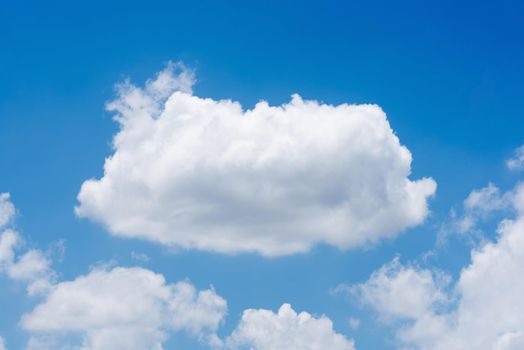 Nature white cloud on blue sky background in daytime, photo of nature cloud for freedom and nature concept.