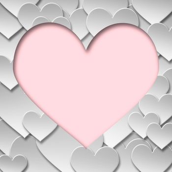 Abstract Paper valentine love heart symbol. Element design for background,backdrop and valentine love heart concept 