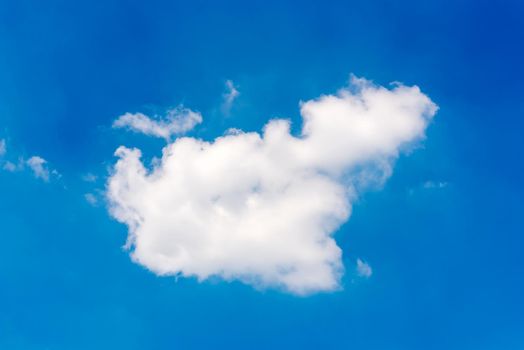 Beautiful Nature white cloud on blue sky background in daytime, summer season 