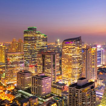 Cityscape view of Bangkok modern office business building in business zone at Bangkok,Thailand. Bangkok is the capital of Thailand and Bangkok is also the most populated city in Thailand.