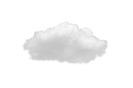 Nature white clouds isolate on white background. Cutout clouds element design for multi purpose use.