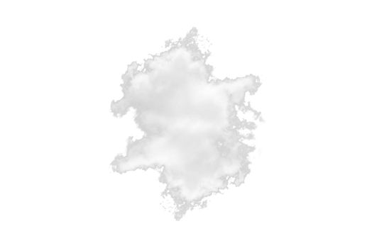 Nature white clouds isolate on white background. Cutout clouds element design for multi purpose use.