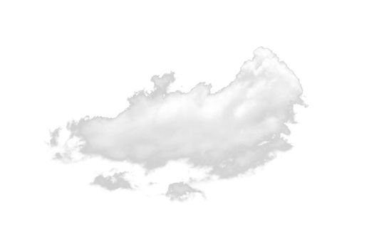 Nature white clouds isolate on white background. Cutout clouds element design for multi purpose use.