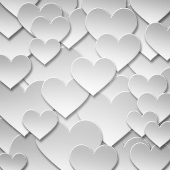 Abstract Seamless Paper valentine love heart symbol with drop shadows Background. Element design for background,backdrop and valentine love heart concept 