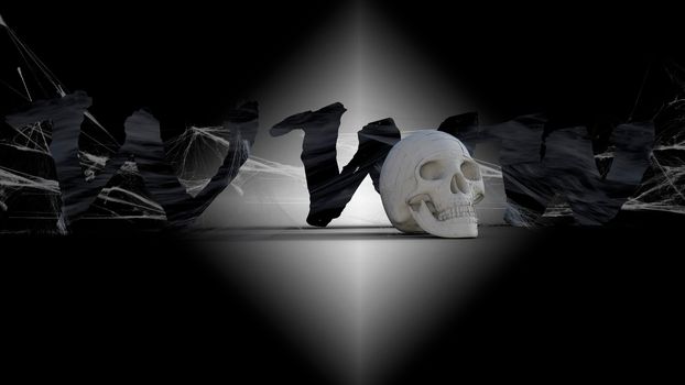 WWW 3d text, skull , piracy, hacking computer, cyber crime technology, darknet - 3d rendering